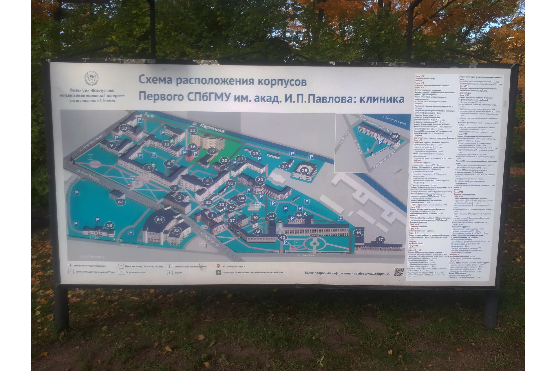 Pavlov First Saint Petersburg State Medical University campus and university infrastructure